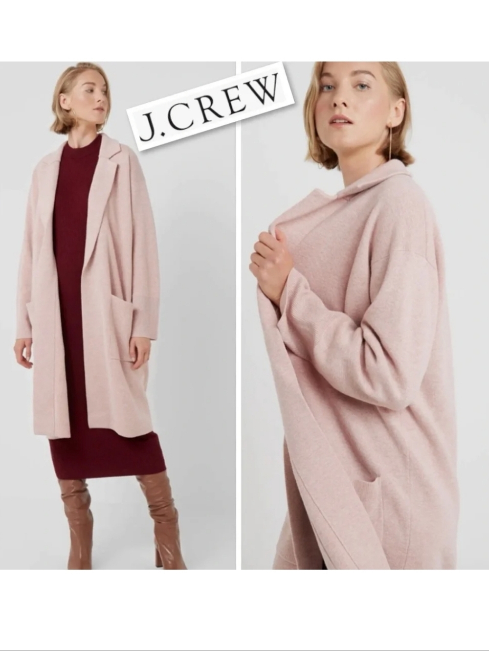 J. Crew Blossom Ella Sweater Blazer M, PinkSleek and streamlined, J.Crew offers - Picture 8 of 9